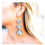 EXPRESS metallic pink-magenta drop dangle earrings Photo 0