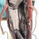 wilson's leather  Pelle Studio Tote Purse Brown Leather Shoulder Snap Vintage Med Photo 4