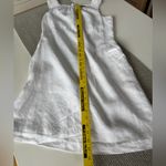 Saint Tropez West White Linen Scoop Neck Shift Dress Lined Size 12 Photo 10