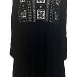 Staring At Stars Black White Embroidered Babydoll Dress Medium Boho Whimsygoth Photo 0