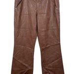 I am gia I.Am.Gia Women’s Carlina Faux Leather Wide Leg Pants Brown Size S Photo 5