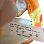 SheIn Orange Swimsuit Set One Piece Sz S Halter Neck w/ Headband  Resort Beachy Photo 3