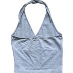 Ambiance Apparel 🔃 Gray Halter Crop Top Photo 1