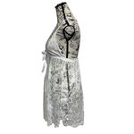 Avidlove  Sexy Lingerie Lace BabyDoll Chemise V-Neck Size M Ivory Strappy Front Photo 3