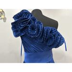 Mac Duggal  49902 Cobalt Blue Pleated Charmeuse One-Shoulder Evening Gown Sz 6 Photo 5