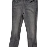 7 For All Mankind Size 29 Ankle Straight Gray Stretchy Jeans Front Zipper Photo 2