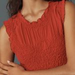 Anthropologie  Textured Dress NWT ruffle trim mini pink (small) party bright Photo 8