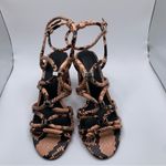 Rebecca Minkoff NWOB  Apolline Snake Leather Strappy heel Rosewood Size 6 M 1191 Photo 1
