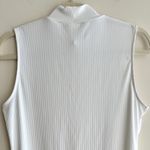H&M Women’s Mockneck Ribbed Bodysuit, White, Size Large Photo 11