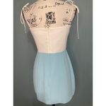 Amanda Uprichard Amanda‎ Uprichard Mini Dress Colorblock White Blue Tie Strap Sleeveless, Size S Photo 1