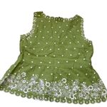 Grace Elements Size 14 Green Linen Grassy Field Embroidered Spring NWT New Cute Photo 6