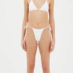 AEXAE Tyra Tie Side Bikini Bottom in White Small New Womens Swim Suit Photo 10