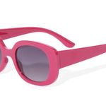 Hot Pink Round Frame Sunglasses Photo 2
