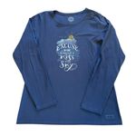 Life is Good  Long Sleeve Crusher Tee Womens Large Excuse Me While I Kiss The Sky Photo 0