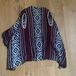 Hippie Rose Navy and Red Shawl Size M Photo 1