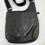 Fossil  Black Leather Crossbody Shoulder Bag Messenger Purse Adjustable Strap Photo 4