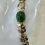 Vintage Chinese Green Stone Bracelet – Aventurine, Moss Agate, Amazonite & Unaki Photo 4