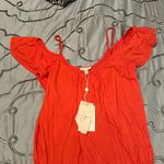 Joie Soft  red orange cotton dress nwt dirt on hem washable large Photo 0