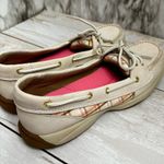 Sperry Women Sz 10 Leather Top Sider Boat Slip On Shoes Pink Plaid Accent Y2K Photo 1