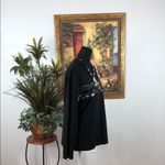 Women Size Large Black Floral Long Sleeve Top Pullover Round Neck Wimsigoth Photo 3