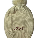Hat‎ Attack White Love Beanie Pom Top New Red Photo 0