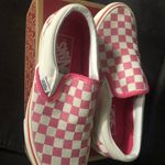 Vans Light Pink / White Checkered Sneakers Photo 0