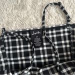 Justify  Black and White Plaid Spaghetti Strap Mini Dress Romper Built in Shorts Photo 2