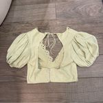 Mika & Gala  Eyelet Puff Sleeve Crop Top Photo 3