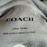 Coach Womens Signature Hoodie Size Large Blue Organic Cotton All Over Comfy Cozy Photo 5