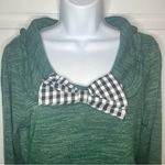 Modcloth  Emerald Green Touched by Time Ruffle Accent Buffalo Plaid Bow M NWT Photo 4