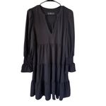 Tuckernuck Pomander Place Black Crepe Kenzo Dress Size M Photo 4