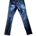 Mind Code Jeans Dark Blue Wash Distressed Ripped Skinny Modern Trendy Size 9 Photo 2