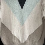 EUC Lilla P Cashmere Blend Chevron Color Block Cowl Sweater Photo 2