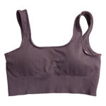 LILIAS SPORTS Bra Ribbed Knit Size Medium Lavender‎ Purple Photo 0
