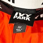 Ivy Park  Women's Medium Red Active Logo Taped Mesh Lined Woven Running Shorts Photo 3