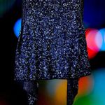 Joie  Sequin Drape Vest Women’s Sz. Small Midnight Blue Whimsigoth Witchy Photo 5