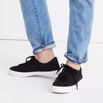Madewell NEW Sidewalk Low Top Canvas Sneaker Black 8.5 Cloudlift Photo 0