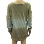 Venus  French Terry Boat Neck Distressed Ombre Studded Sweatshirt Womens Medium Photo 5