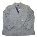 J.Crew NWT Brynn Blazer in Prince Of Wales Blue Plaid English Wool Blend 18 Photo 0