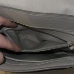 Nordstrom Genuine Leather Crossbody Saddle Bag Gray w Snakeskin Print Purse Photo 10