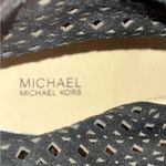 Michael Kors  Leather Perforated Sunny Flat Ankle Boots Black Size 5.5 Photo 4