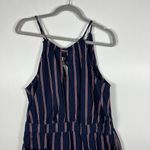 Universal Threads NWT Universal Thread XL Striped Jumpsuit Wide-Leg Crop Blue Cotton Pockets Photo 3