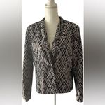 Covington  Black and White Geometric Blazer Photo 0