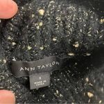 Ann Taylor Black Gold Tweed Sweater Sz Small Women’s Turtleneck Pullover Chunky Photo 5