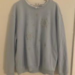 Hasting & Smith Sky Blue Snowflake Crewneck Top Photo 0