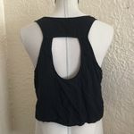Brandy Melville Black Keyhole Cutout Back Pocket Tank Top Button Placket Photo 3