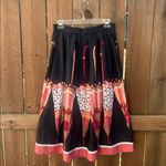 Eva Mendes Retro Pinup Umbrella Midi Skirt Sz 0 NWT Black Photo 1