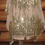 Mac Duggal NWT  CAPE BACK GEOMETRIC SEQUIN ROBE DRESS M 8 10 Photo 12