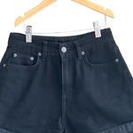 CarMar Women’s High Waisted Cuffed Hem Black Denim Shorts Size 24 Photo 2