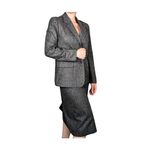 Evan Picone Vintage Two Piece Wool Skirt Suit Gray Vintage Size 8 Modern Size 0 Photo 4